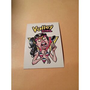 1983 General Mills Zero Heros Trading Card Sticker Card Vintage #41 Valley Girl